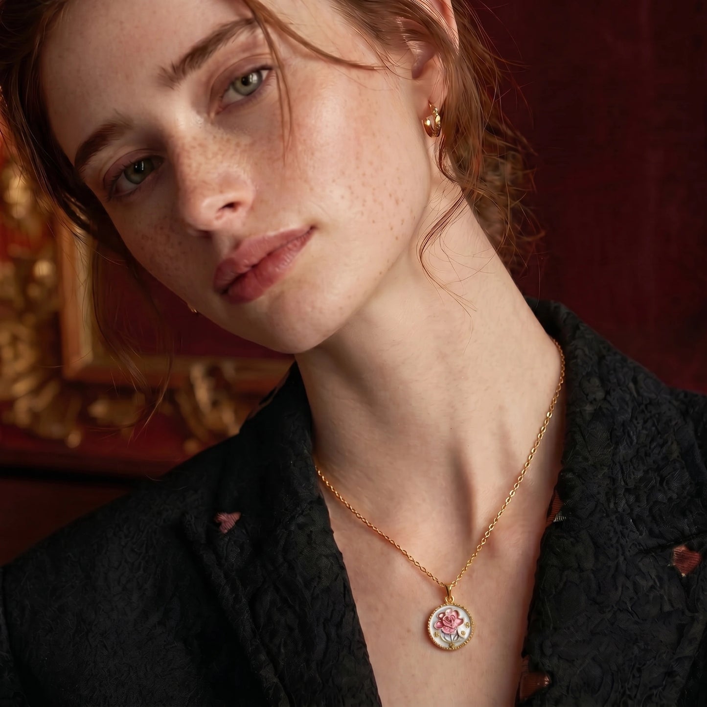 Rose Garden Dreams Necklace - 18K Gold Plated