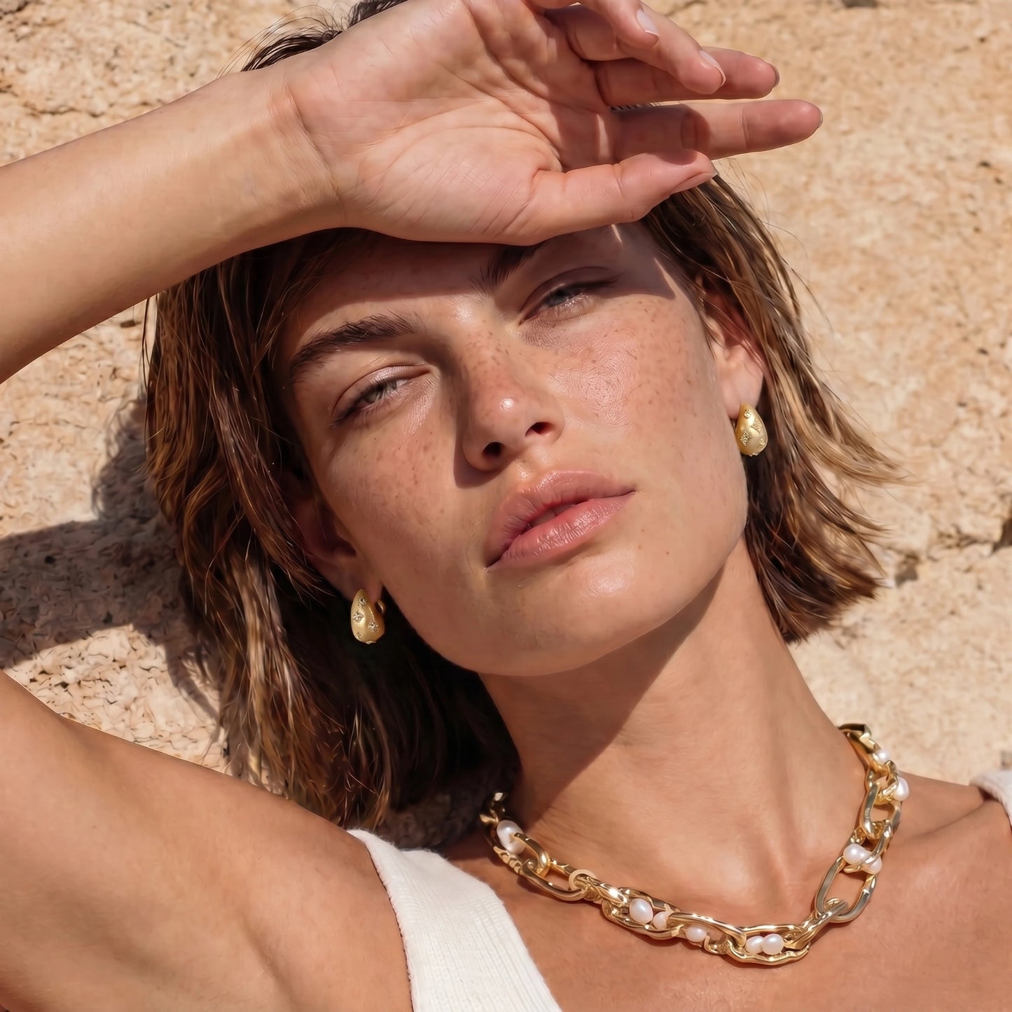 Starlight Clover Hoops - 14K Gold Plated