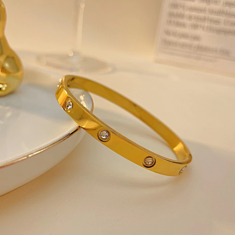 Lovers Stone-Set Bangle