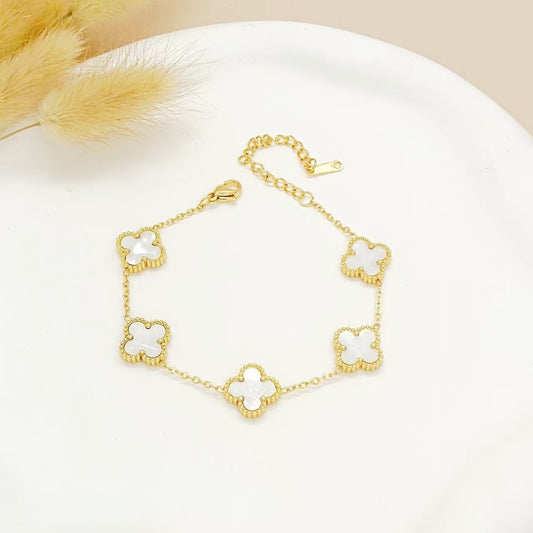 Double-Sided Clover Bracelet - 18K Gold Plated
