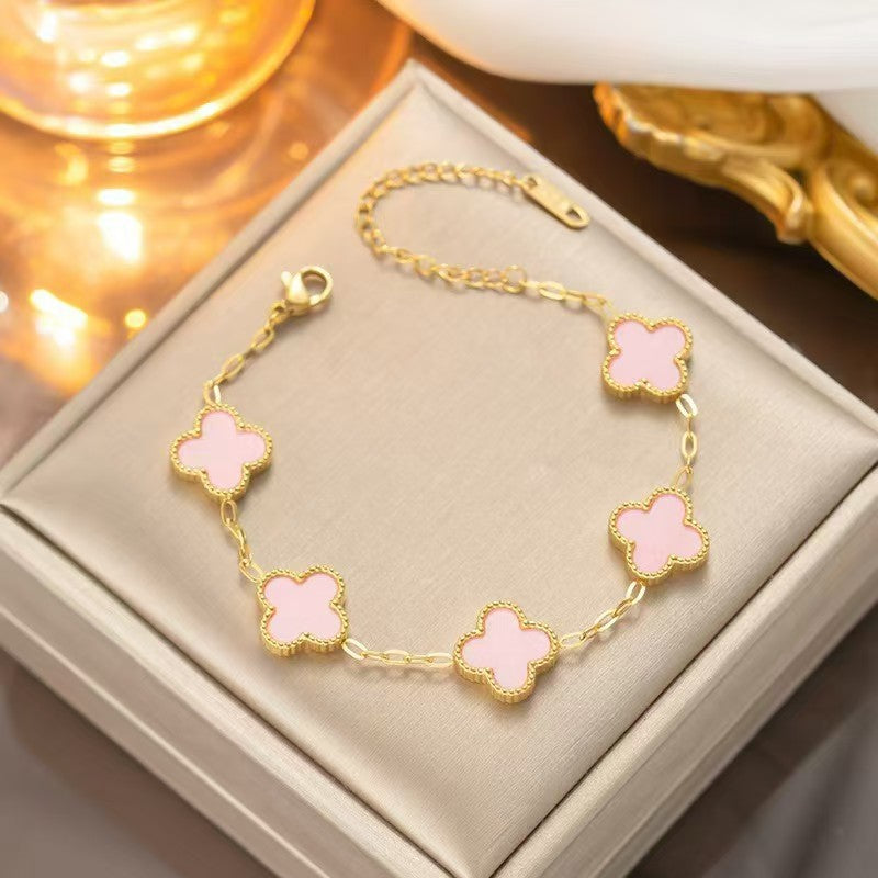Double-Sided Clover Bracelet - 18K Gold Plated