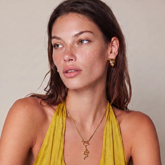 Serpent Power Necklace - 14K Gold Plated