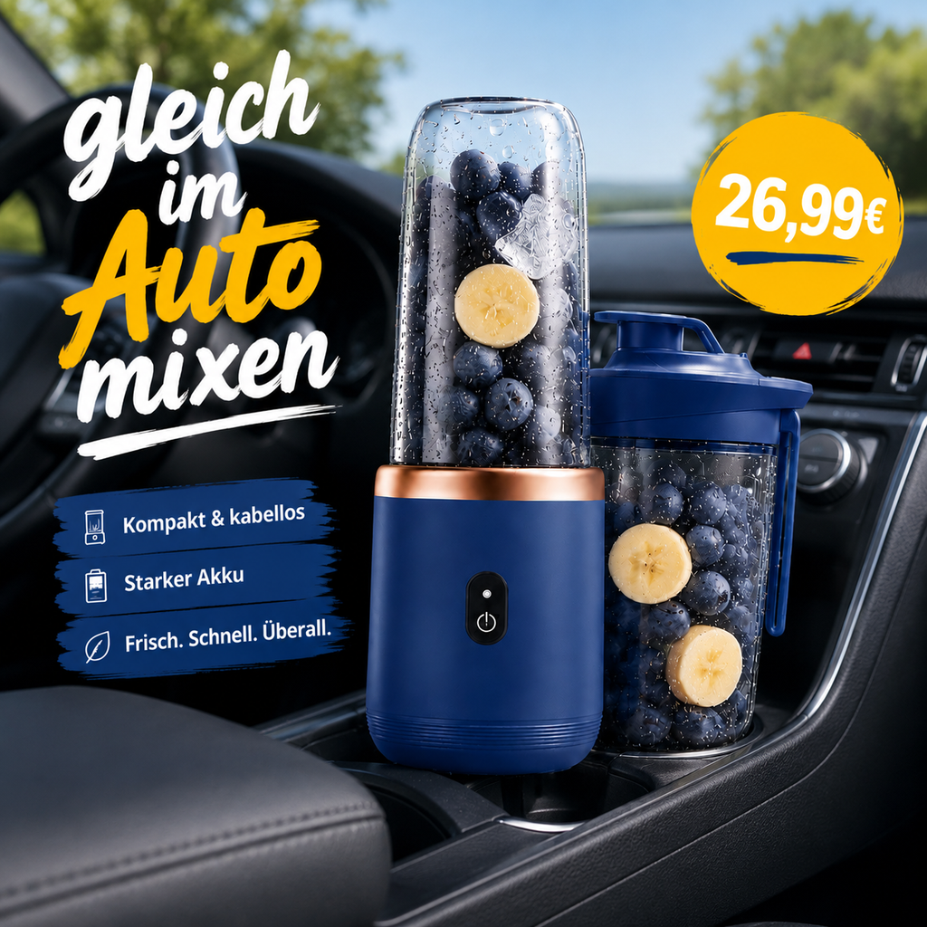 Mix & Go Reise-Mixer – Frische Smoothies jederzeit und überall