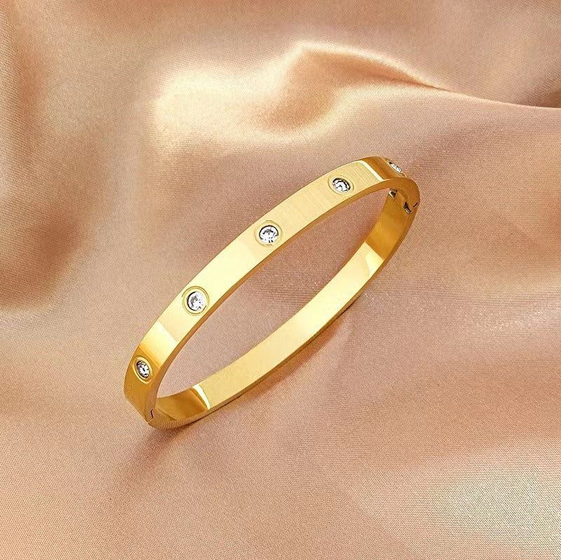 Lovers Stone-Set Bangle