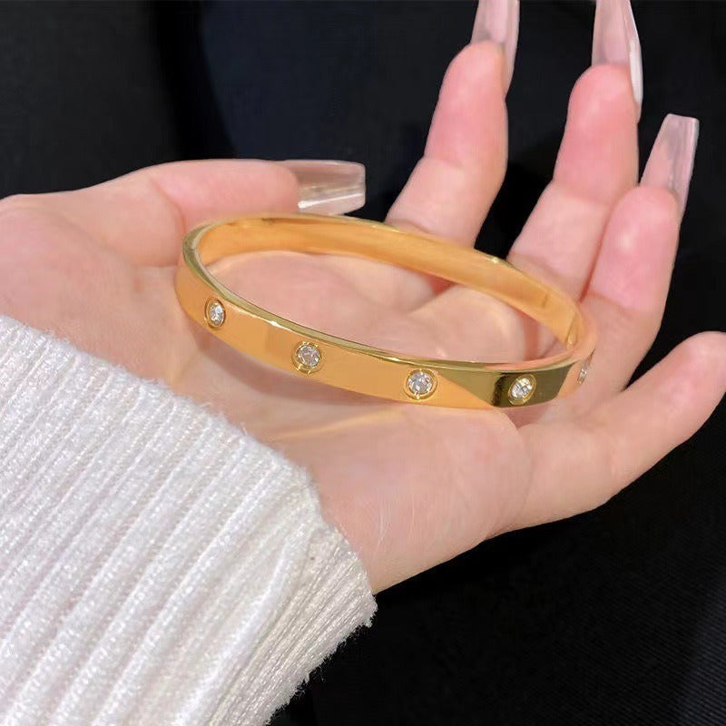 Lovers Stone-Set Bangle